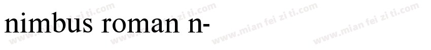 nimbus roman n字体转换